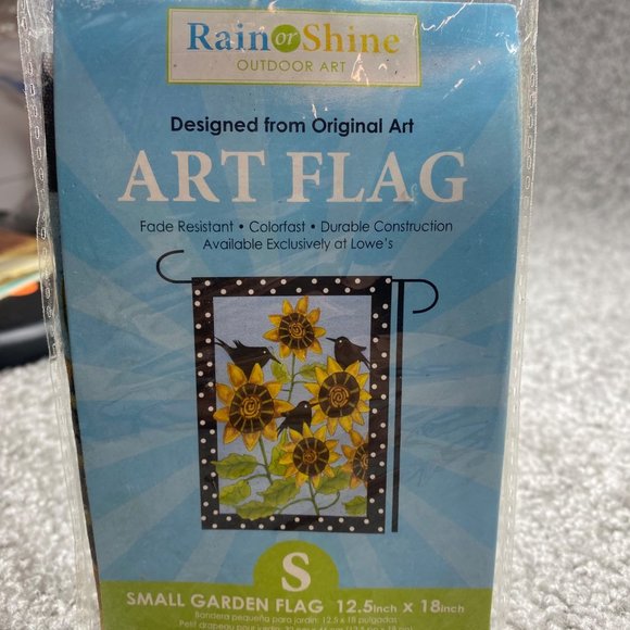 Art Flag Small Garden Flag 12.5in x 18in Sunflowers Birds Fade Resistant Sealed - Picture 3 of 11